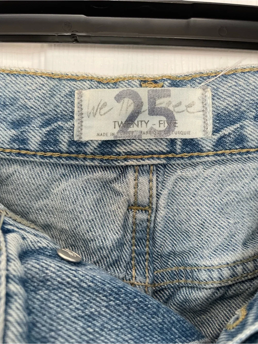 We The Free Light Blue Ripped Straight Leg Jeans